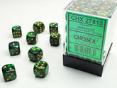 CHESSEX - Dados Scarab Jade/Gold 12mm c/36 - Gamesmart